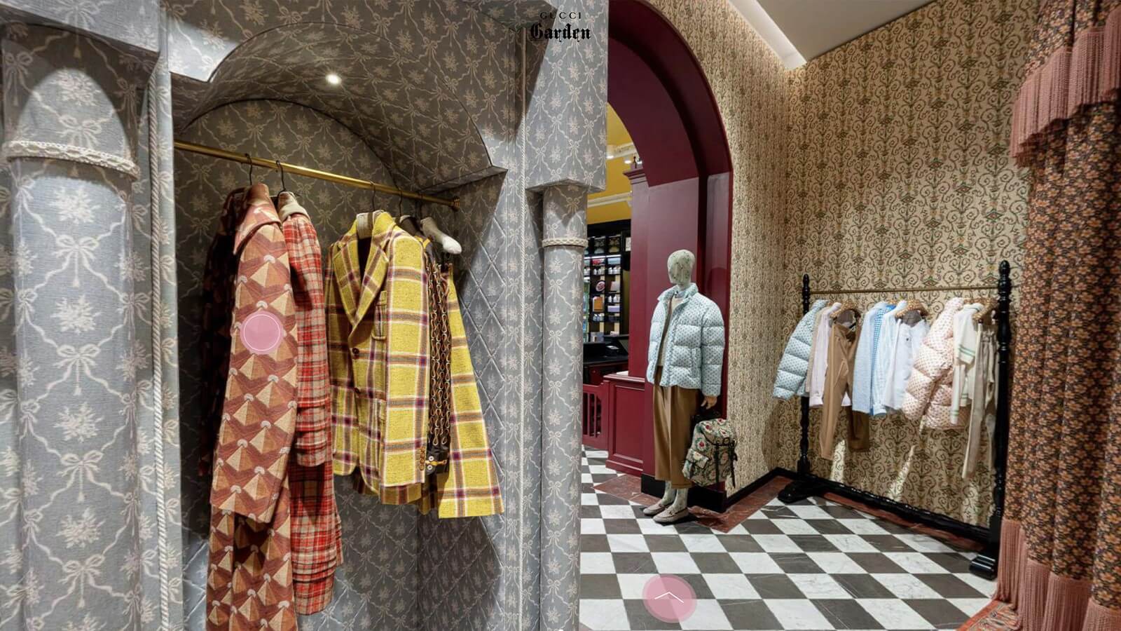 A 3D Virtual space image used as part of a digital marketing strategy for gucci