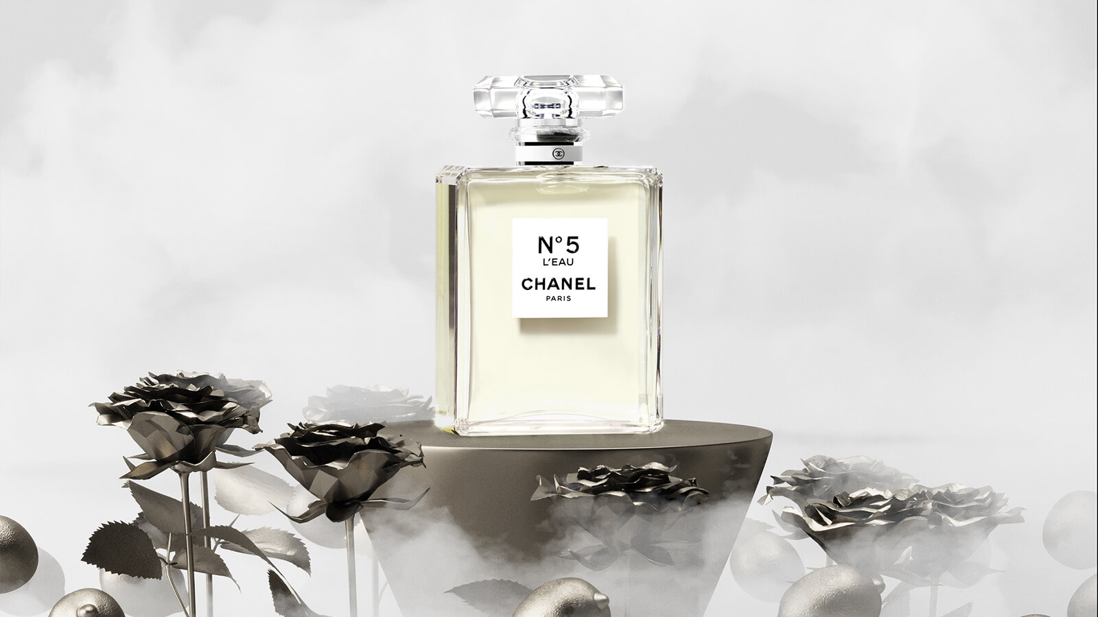 chanel perfume 3d render