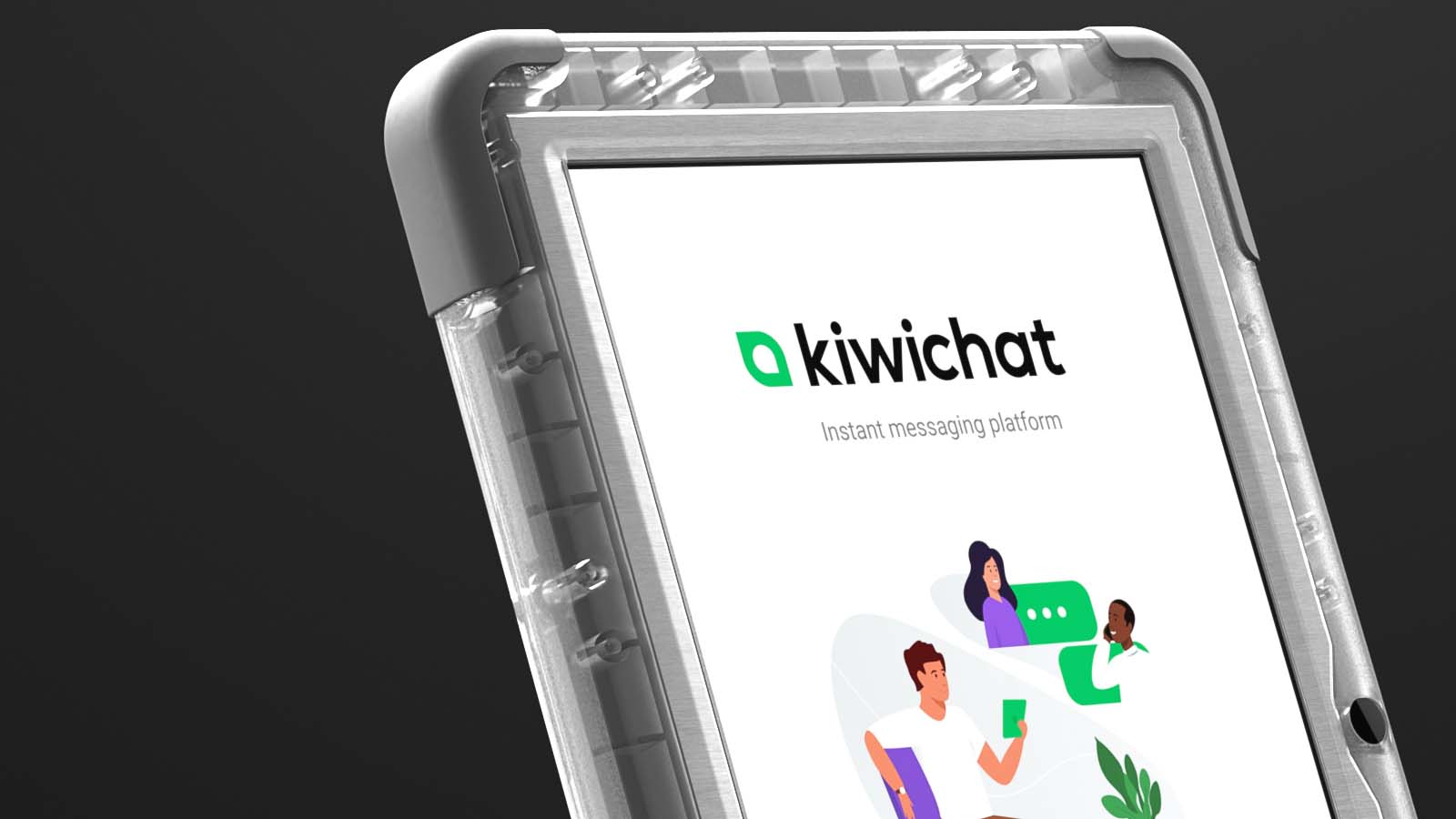 the Kiwichat tablet in the Studio Virtual Space