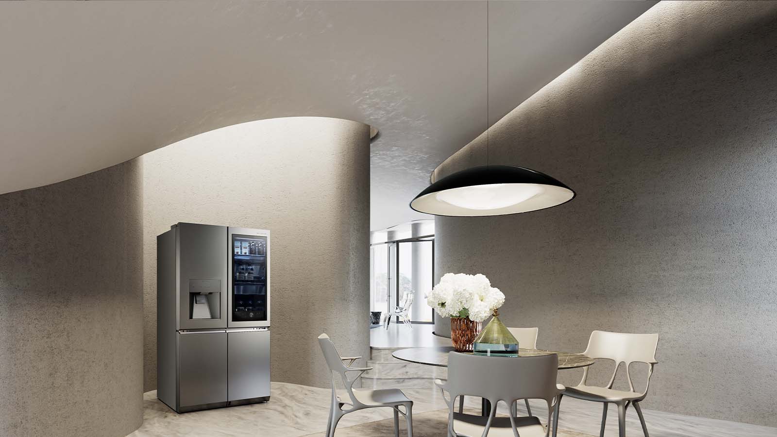 LG Signature Refrigerator in a 3D Virtual Space