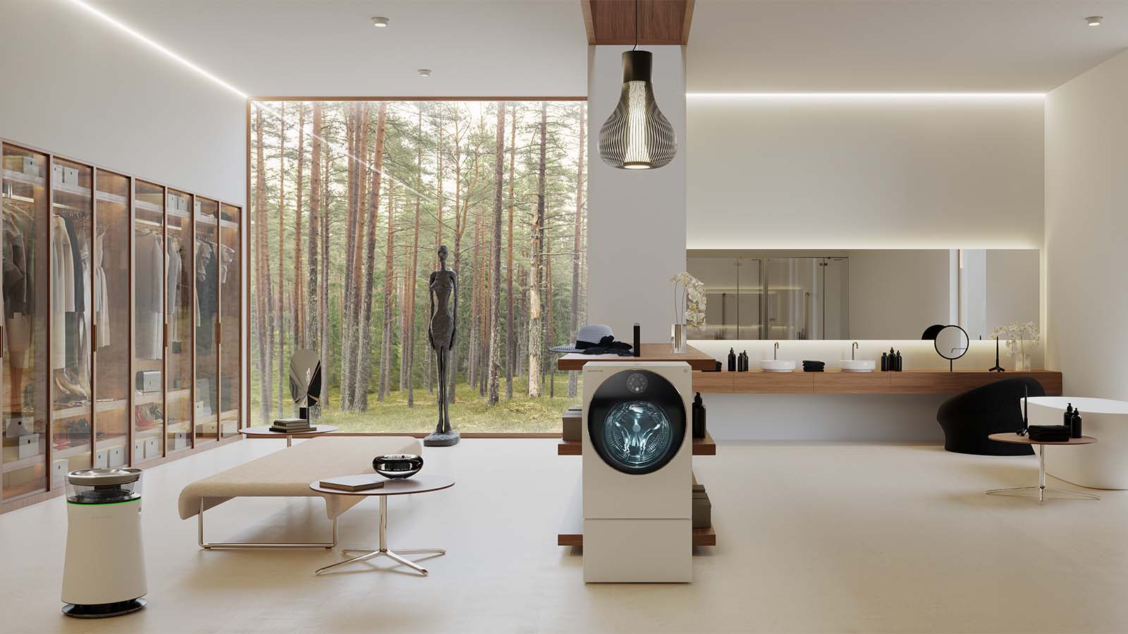 LG Signature washer in a 3D Virtual Space
