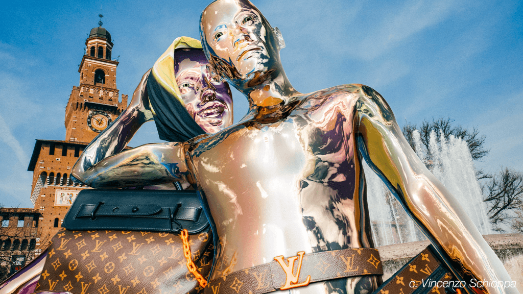 Vincenzo Schioppa's humanoid photography featuring Louis Vuitton luxury products