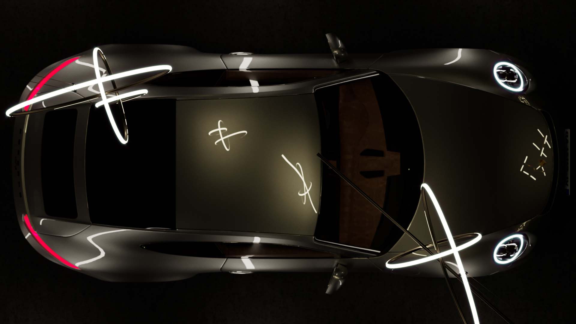 Porsche 911 gt3 in a 3D Interior Virtual Space
