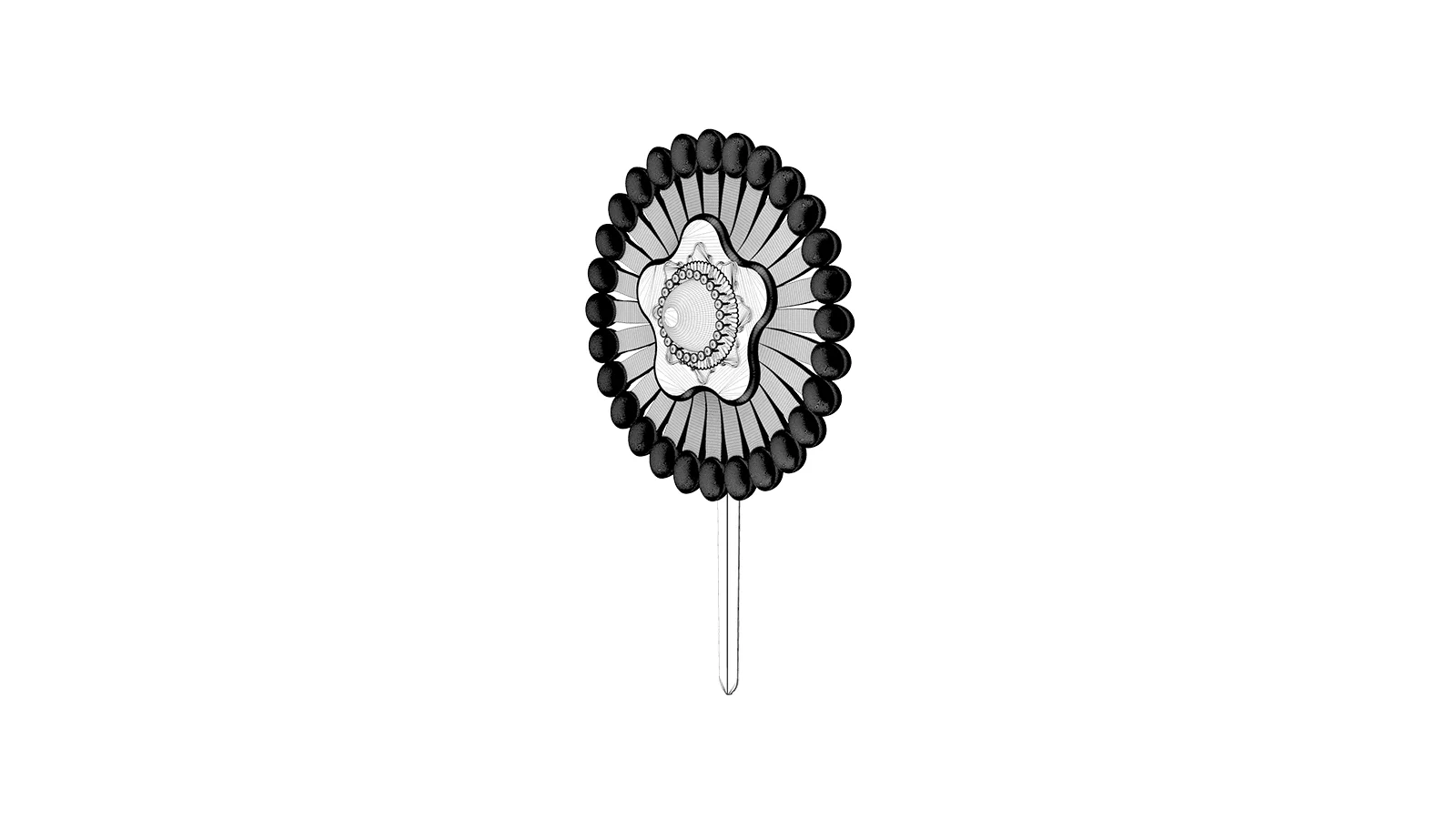 Korean Brooch 3D Mesh