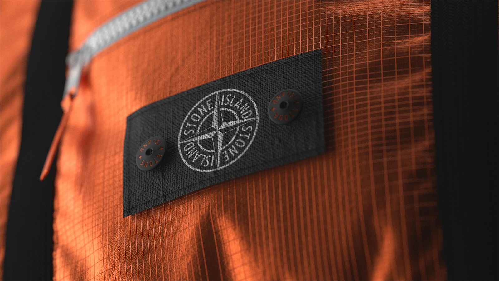 a close-up of a 3d rendered stone island tote